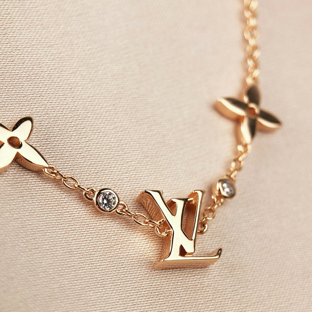 [CharmAmor]STAR AND SUN 7 MOTIFS GOLD BRACELET