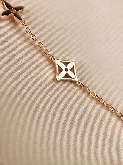 [CharmAmor]STAR AND SUN 7 MOTIFS GOLD BRACELET