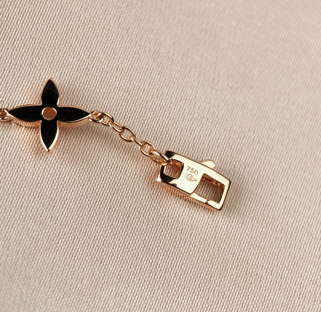 [CharmAmor]STAR AND SUN 7 MOTIFS GOLD BRACELET