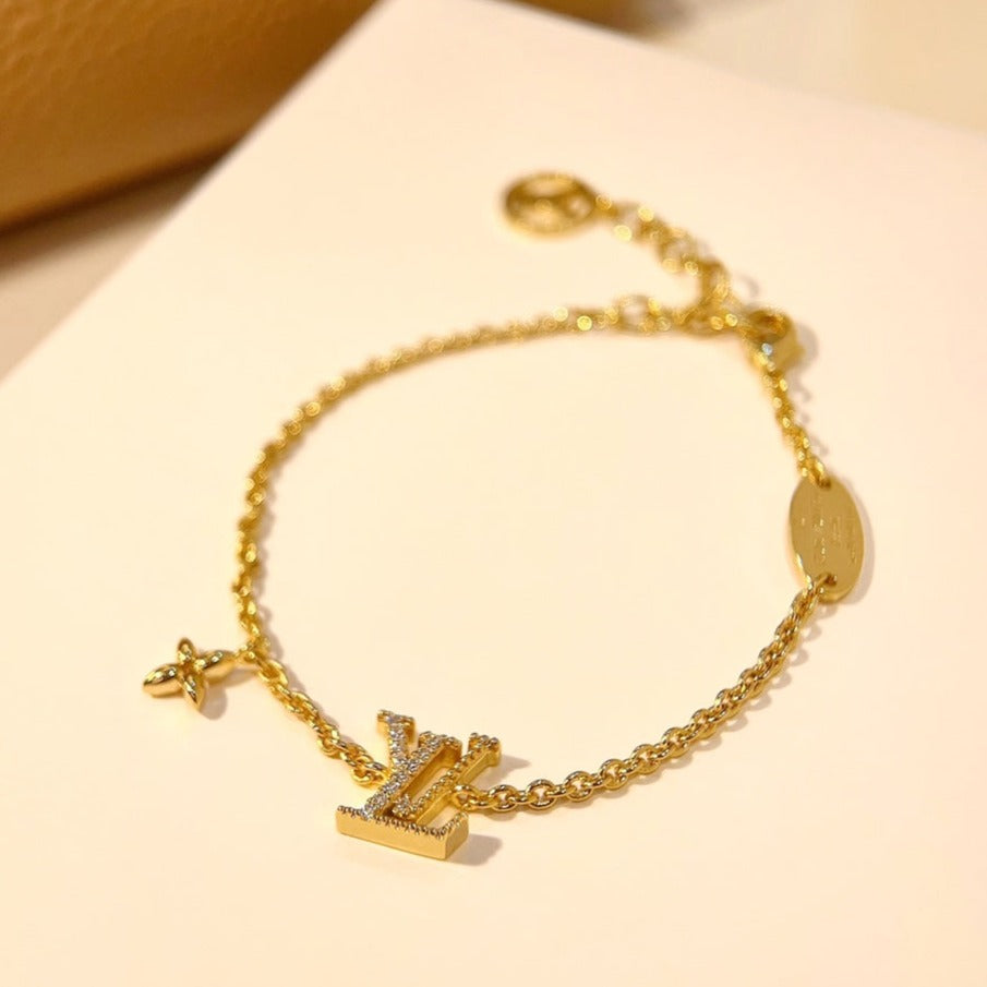[CharmAmor]LOGO STAR MOTIF GOLD BRACELET