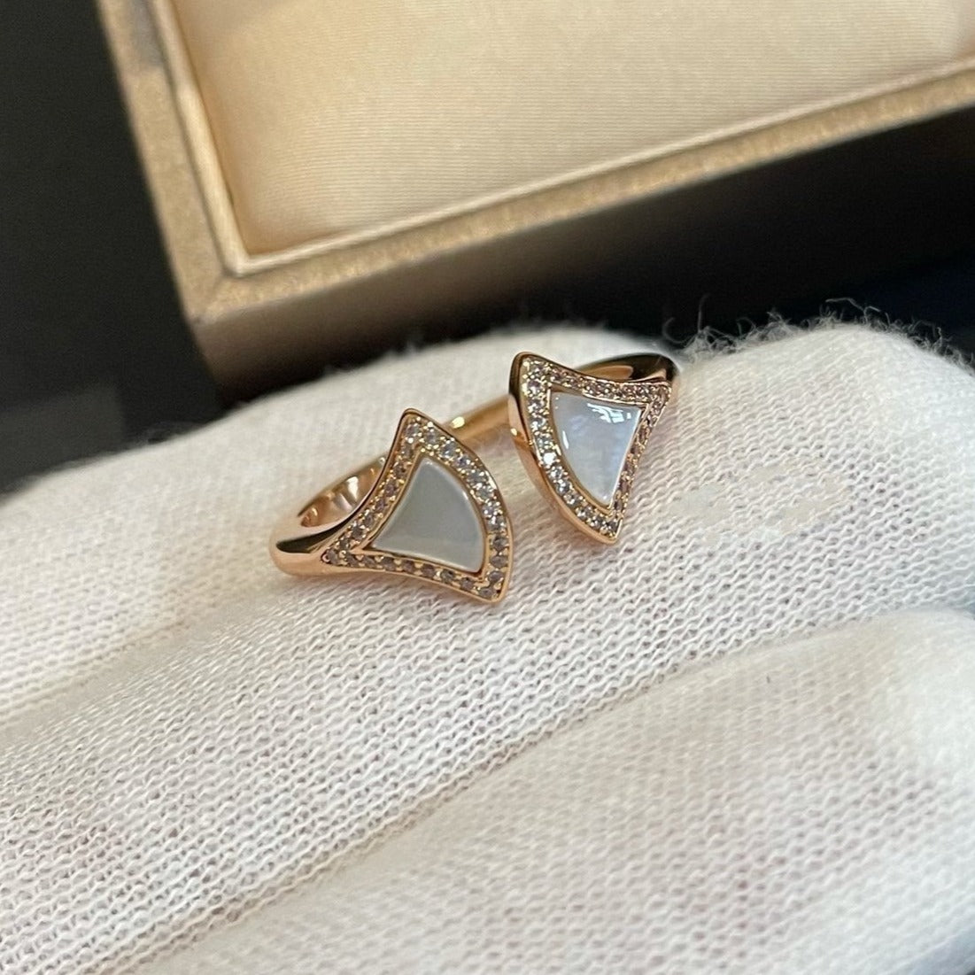 [CharmAmor]DREAM MOP DIAMOND OPEN RING