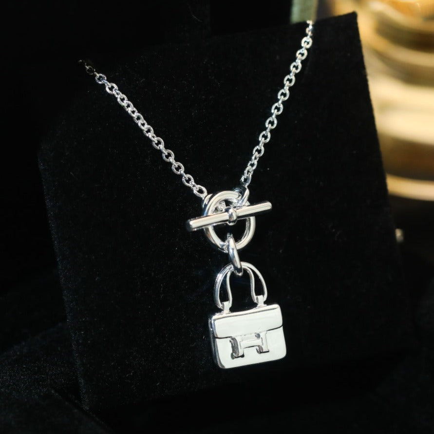 [CharmAmor]POP H PEDANT SILVER NECKLACE