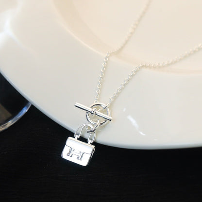 [CharmAmor]POP H PEDANT SILVER NECKLACE