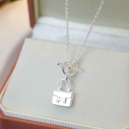 [CharmAmor]POP H PEDANT SILVER NECKLACE
