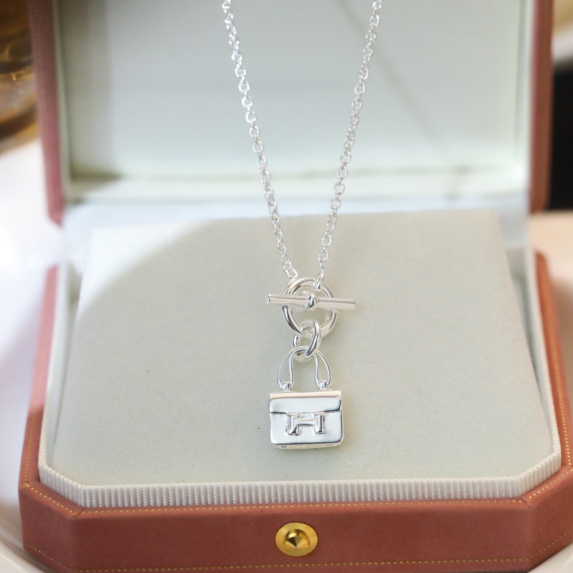 [CharmAmor]POP H PEDANT SILVER NECKLACE