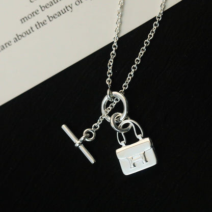 [CharmAmor]POP H PEDANT SILVER NECKLACE