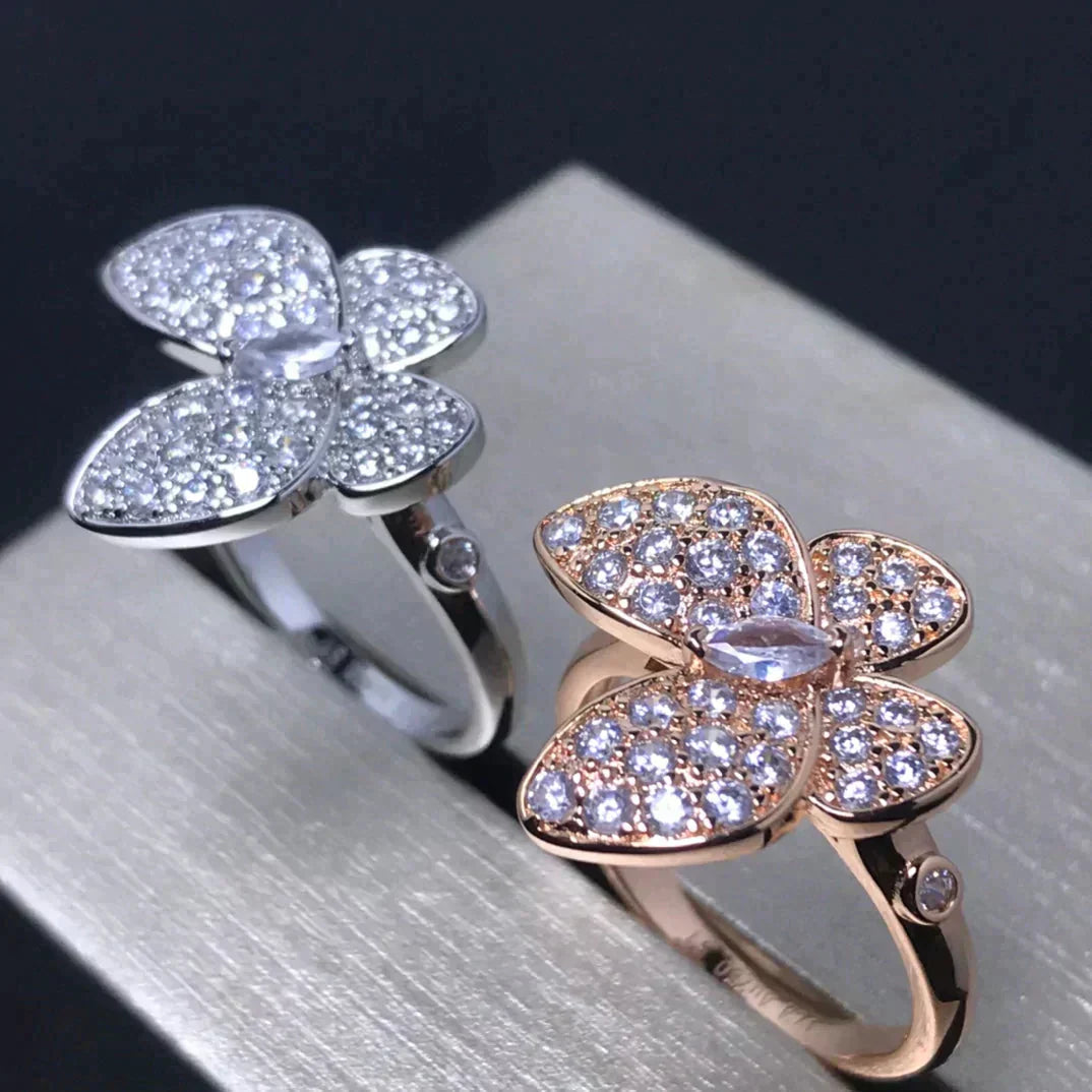 [CharmAmor]BUTTERFLY PINK GOLD DIAMOND RING