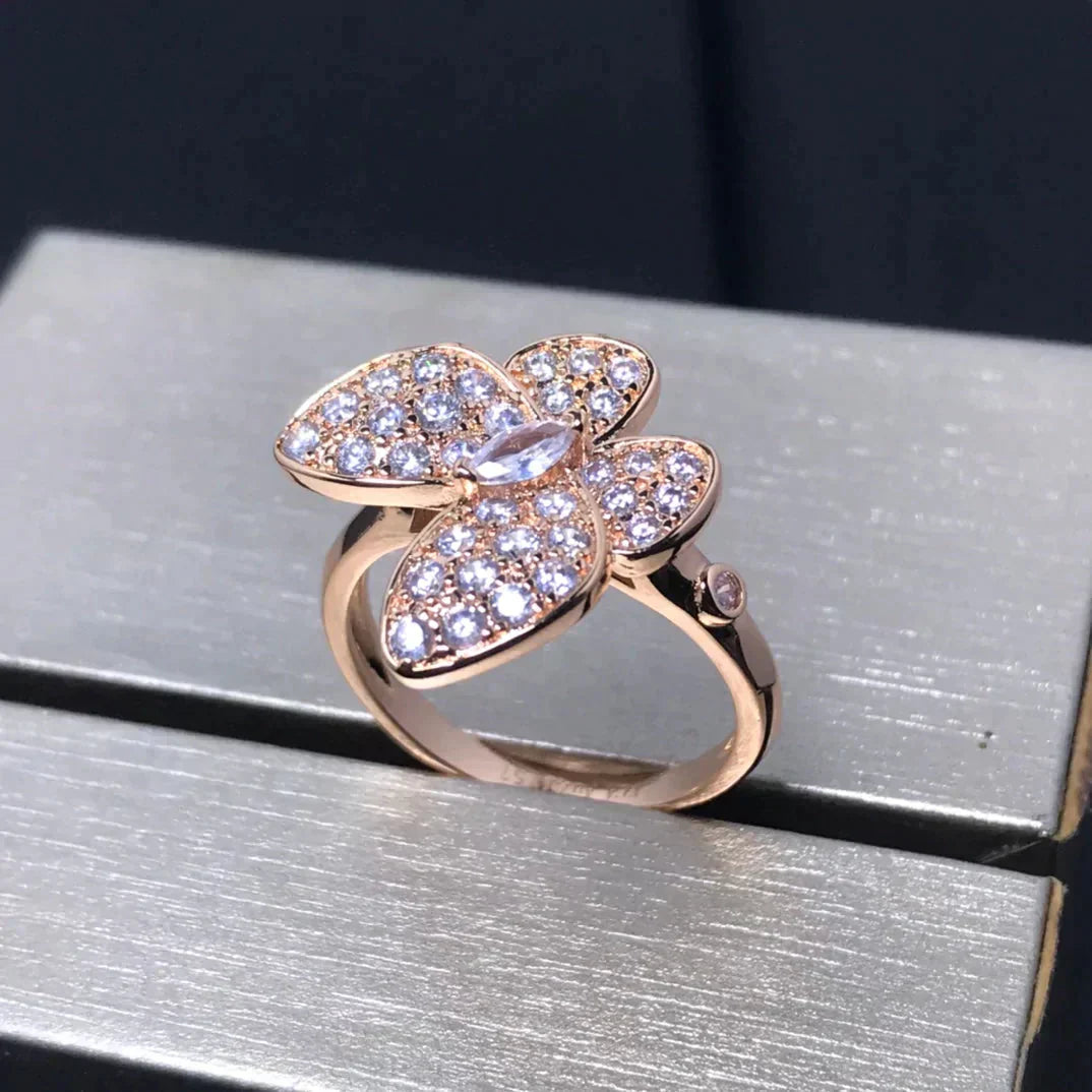 [CharmAmor]BUTTERFLY PINK GOLD DIAMOND RING