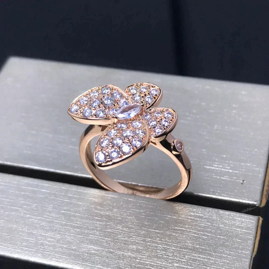 [CharmAmor]BUTTERFLY PINK GOLD DIAMOND RING