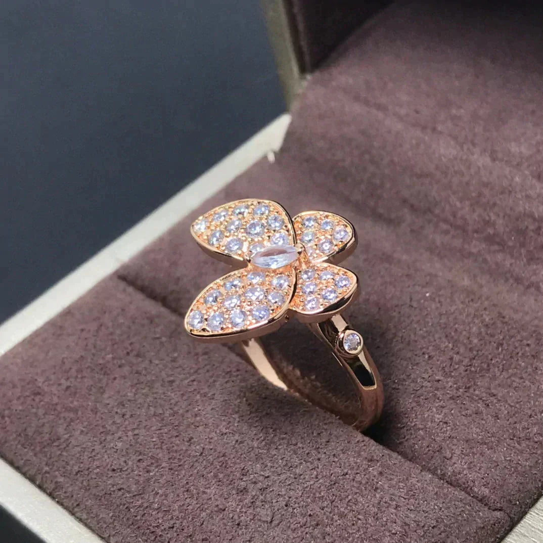 [CharmAmor]BUTTERFLY PINK GOLD DIAMOND RING
