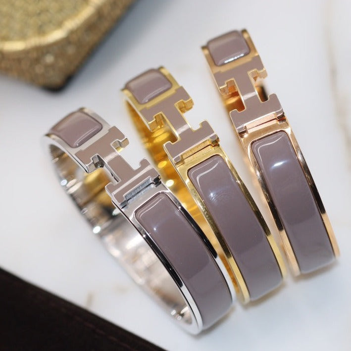 [CharmAmor]H BRACELET 12MM BROWN