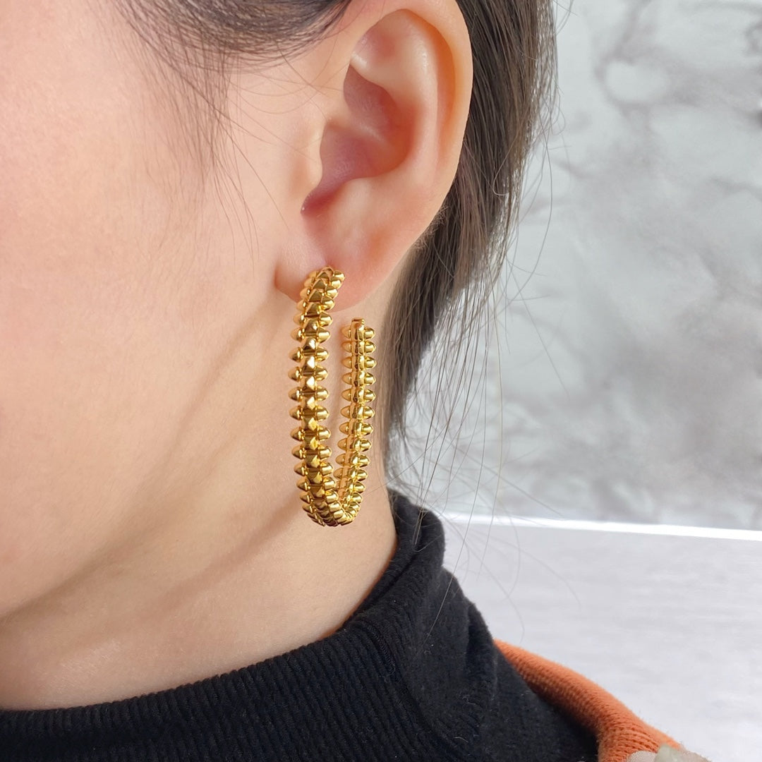 [CharmAmor]CLASH HOOP LARGE EARRINGS