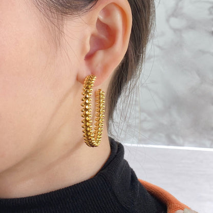 [CharmAmor]CLASH HOOP LARGE EARRINGS