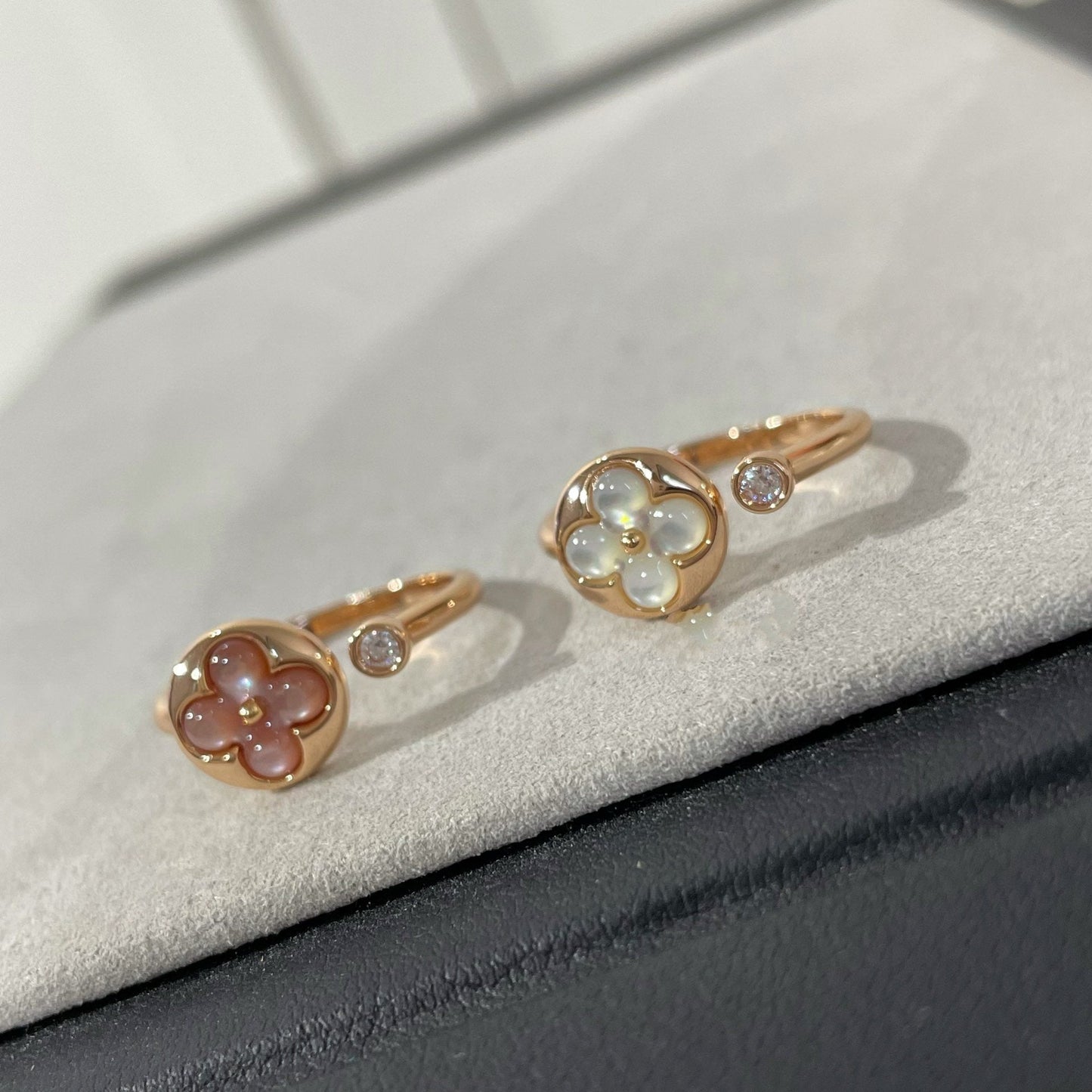 [CharmAmor]SUN 1 DIAMOND PINK MOP RING