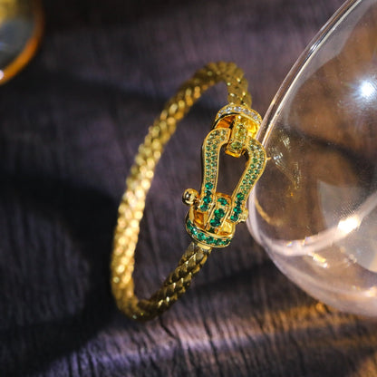 [CharmAmor]FORCE 10 GOLD GREEN DIAMOND PAVED