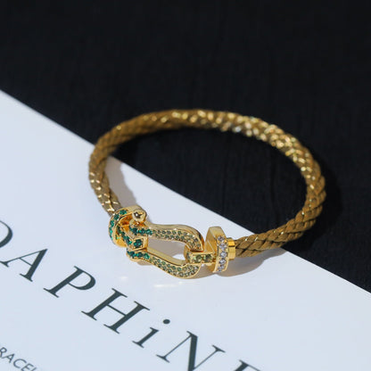 [CharmAmor]FORCE 10 GOLD GREEN DIAMOND PAVED