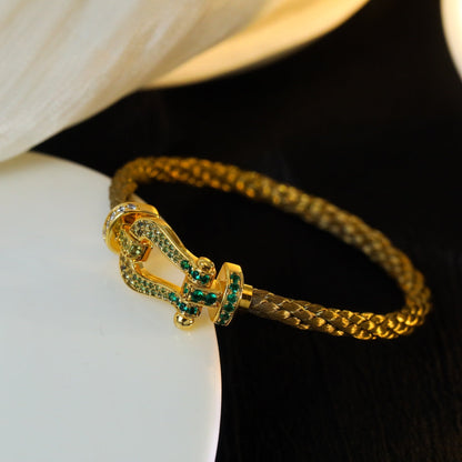 [CharmAmor]FORCE 10 GOLD GREEN DIAMOND PAVED