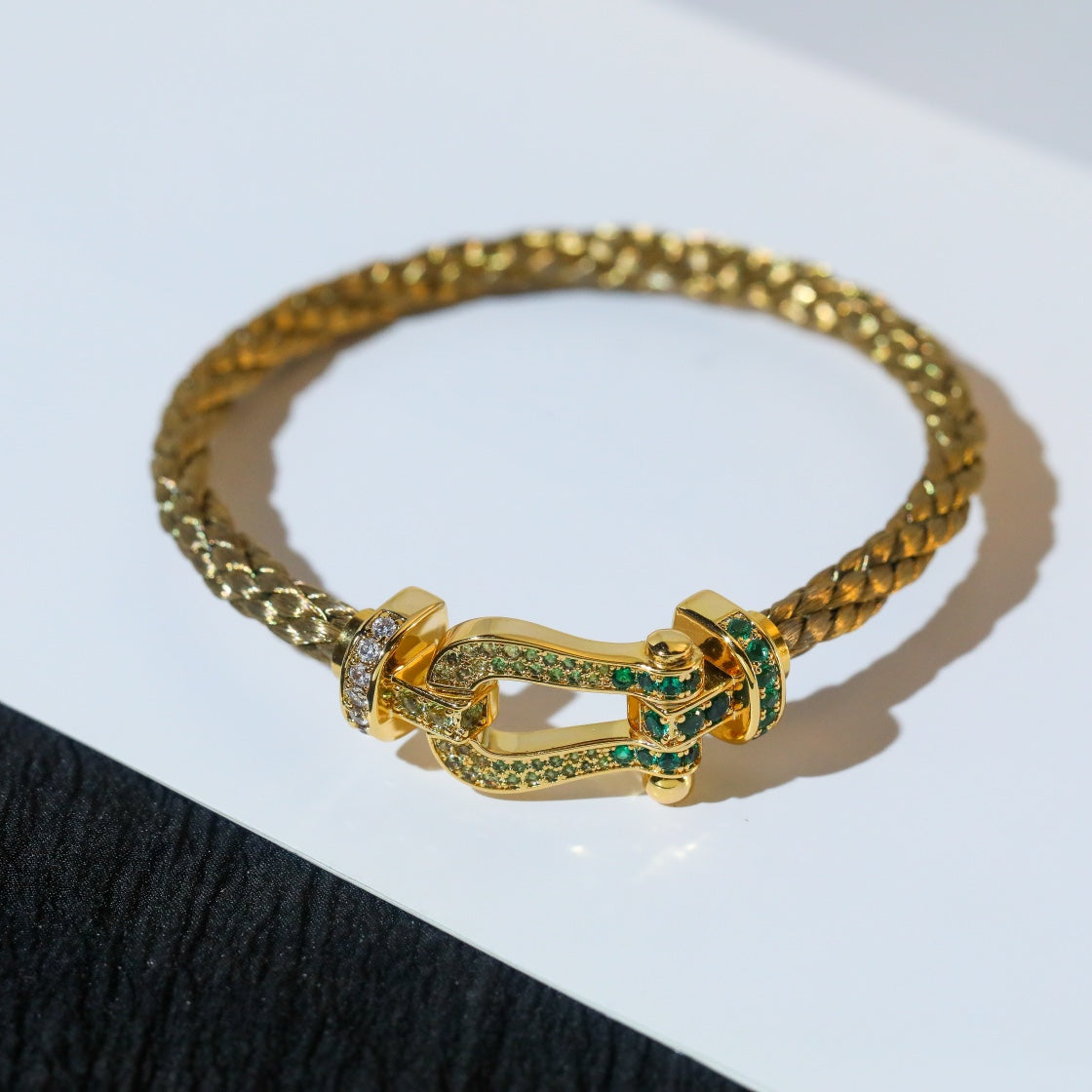 [CharmAmor]FORCE 10 GOLD GREEN DIAMOND PAVED