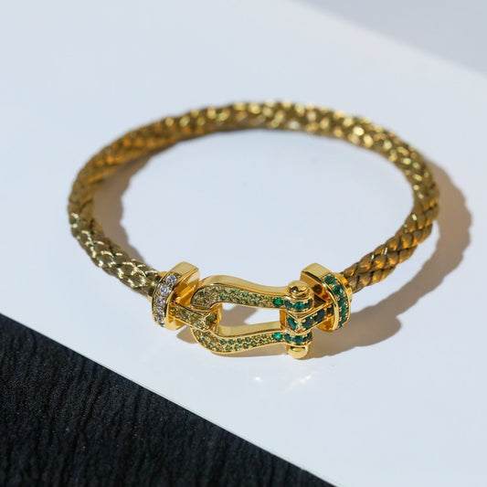 [CharmAmor]FORCE 10 GOLD GREEN DIAMOND PAVED