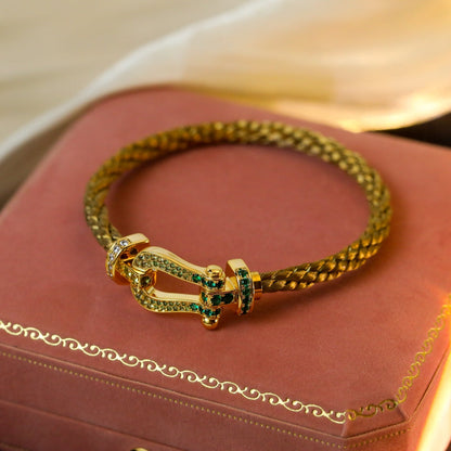 [CharmAmor]FORCE 10 GOLD GREEN DIAMOND PAVED
