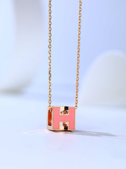 [CharmAmor]H CAGE PINK GOLD NECKLACE