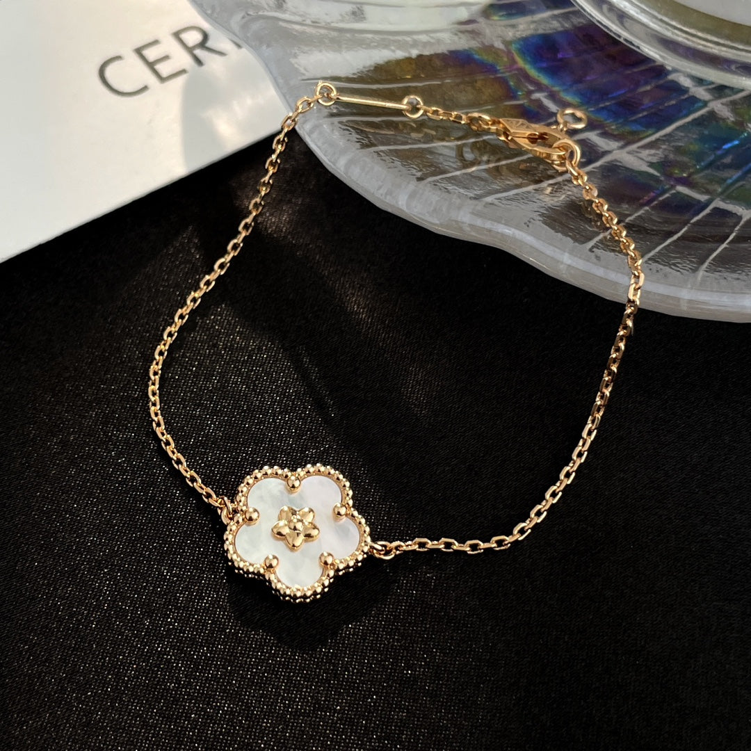 [CharmAmor]LUCKY SPRING ROSE GOLD MOP BRACELET