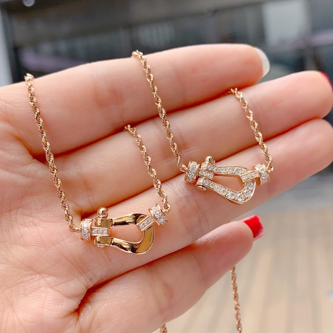[CharmAmor]FORCE 10 PINK GOLD DIAMOND NECKLACE