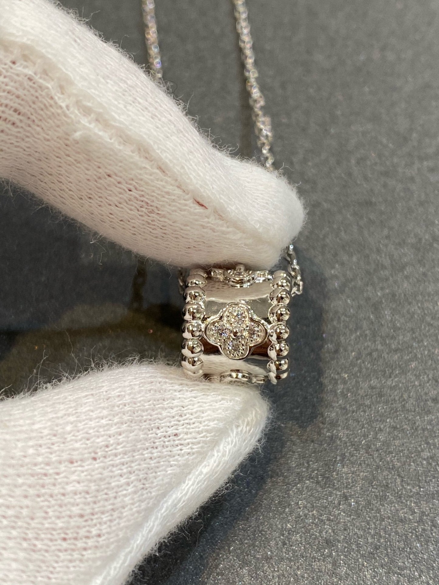[CharmAmor]PERLEE PEDANT SIVLER DIAMOND NECKLACE