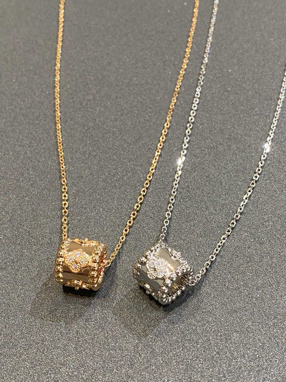 [CharmAmor]PERLEE PEDANT SIVLER DIAMOND NECKLACE