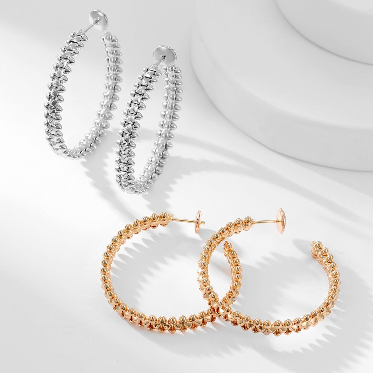 [CharmAmor]CLASH HOOP LARGE EARRINGS