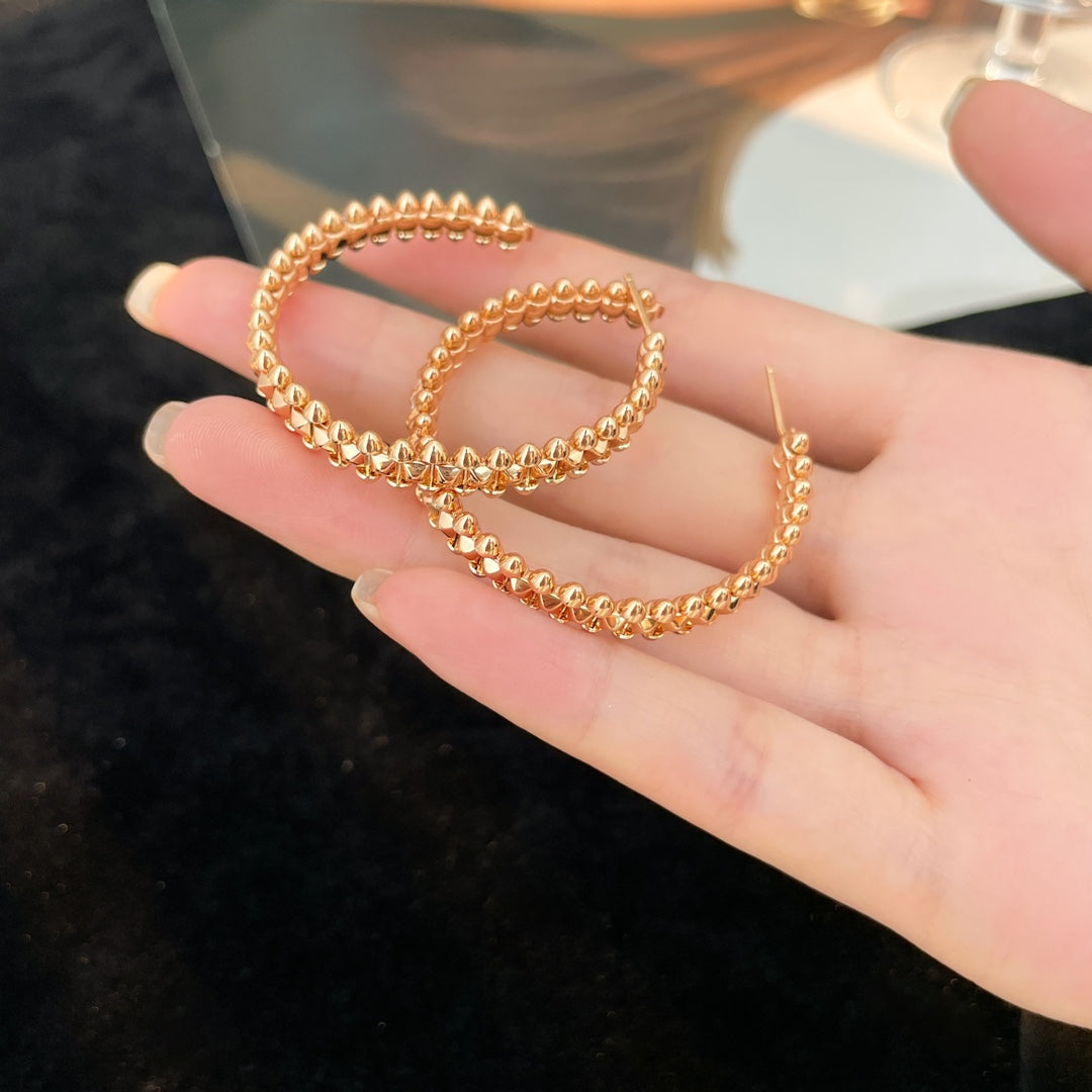 [CharmAmor]CLASH HOOP LARGE EARRINGS