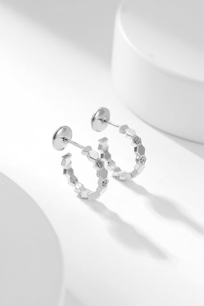 [CharmAmor]BEE LOVE DIAMOND HOOP EARRINGS