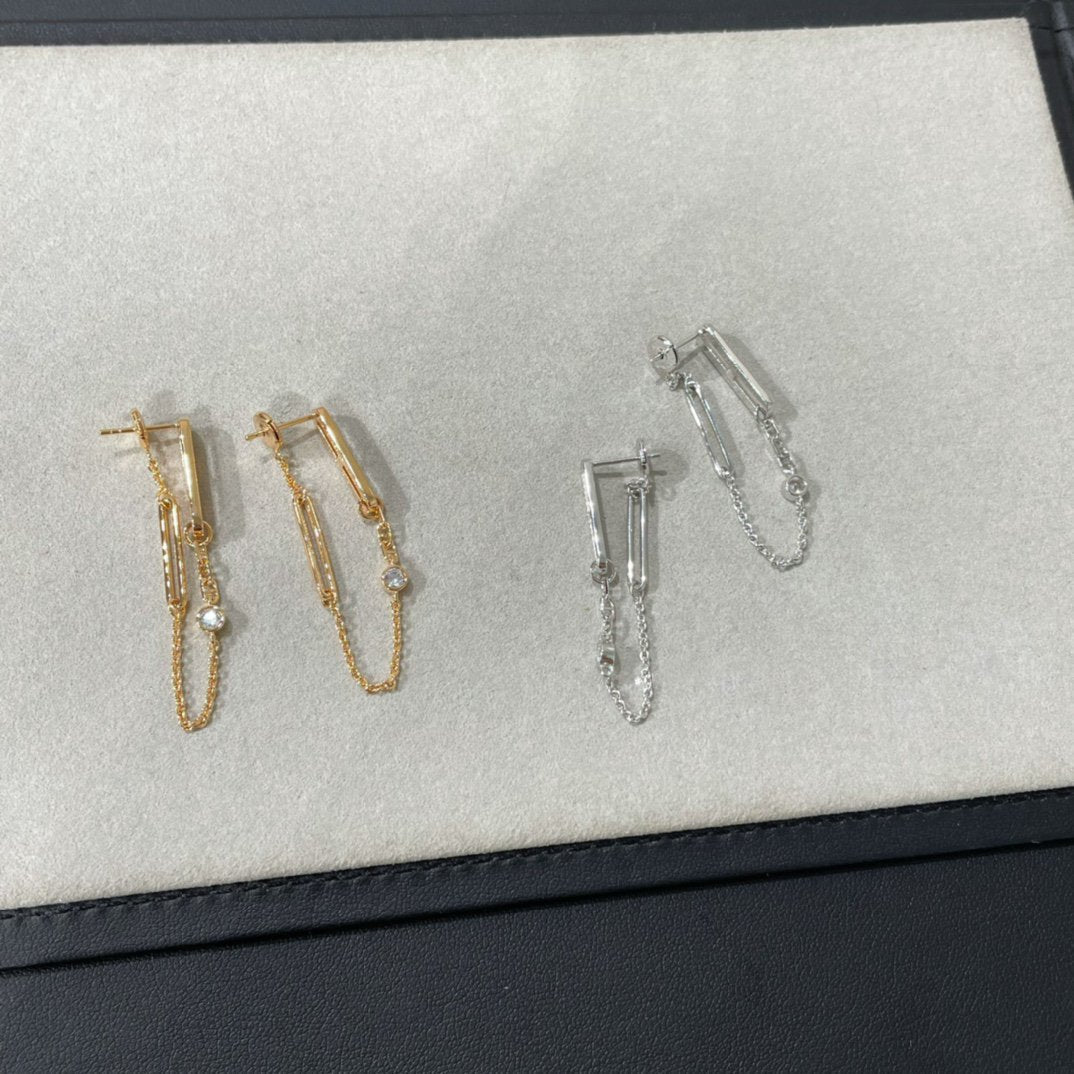 [CharmAmor]CHAINE CHAOS DIAMOND DROP EARRINGS