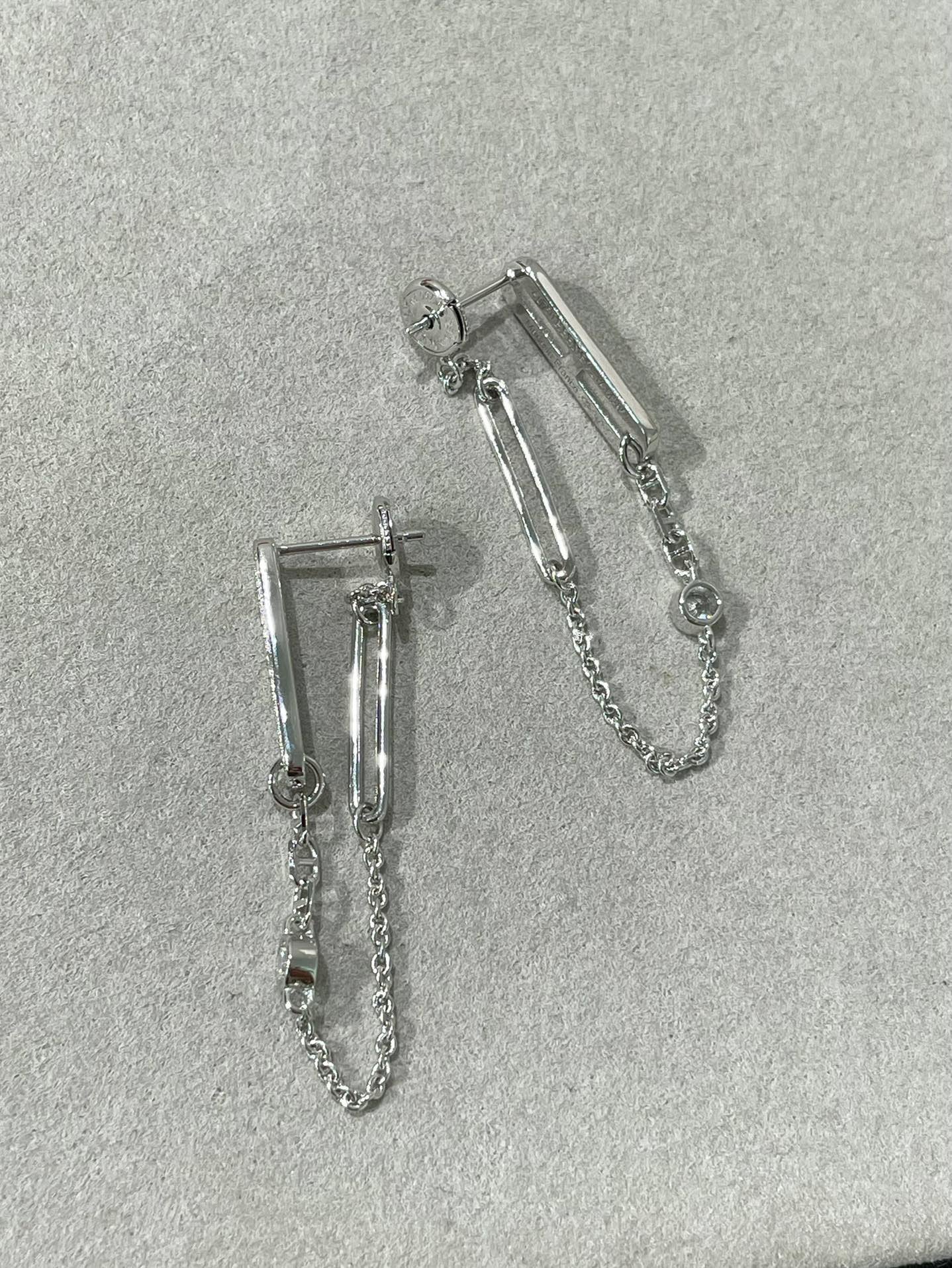 [CharmAmor]CHAINE CHAOS DIAMOND DROP EARRINGS