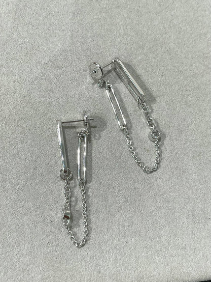 [CharmAmor]CHAINE CHAOS DIAMOND DROP EARRINGS