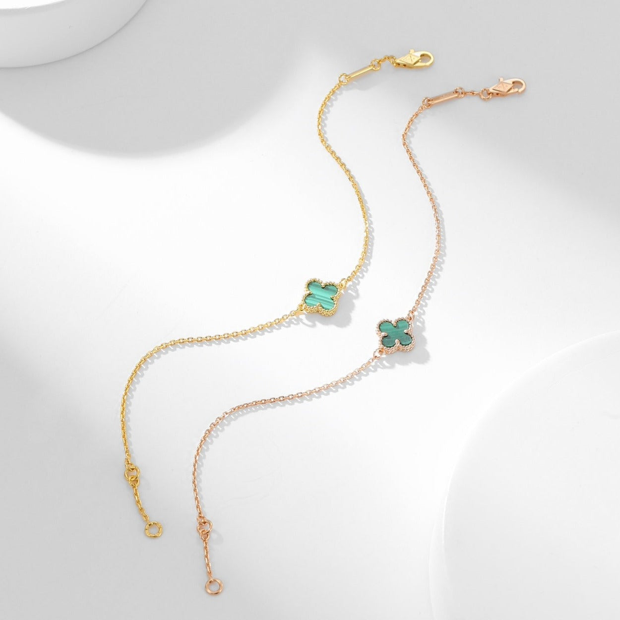 [CharmAmor]CLOVER BRACELET MALACHITE 1 MOTIF