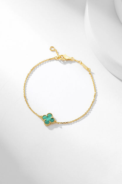[CharmAmor]CLOVER BRACELET MALACHITE 1 MOTIF