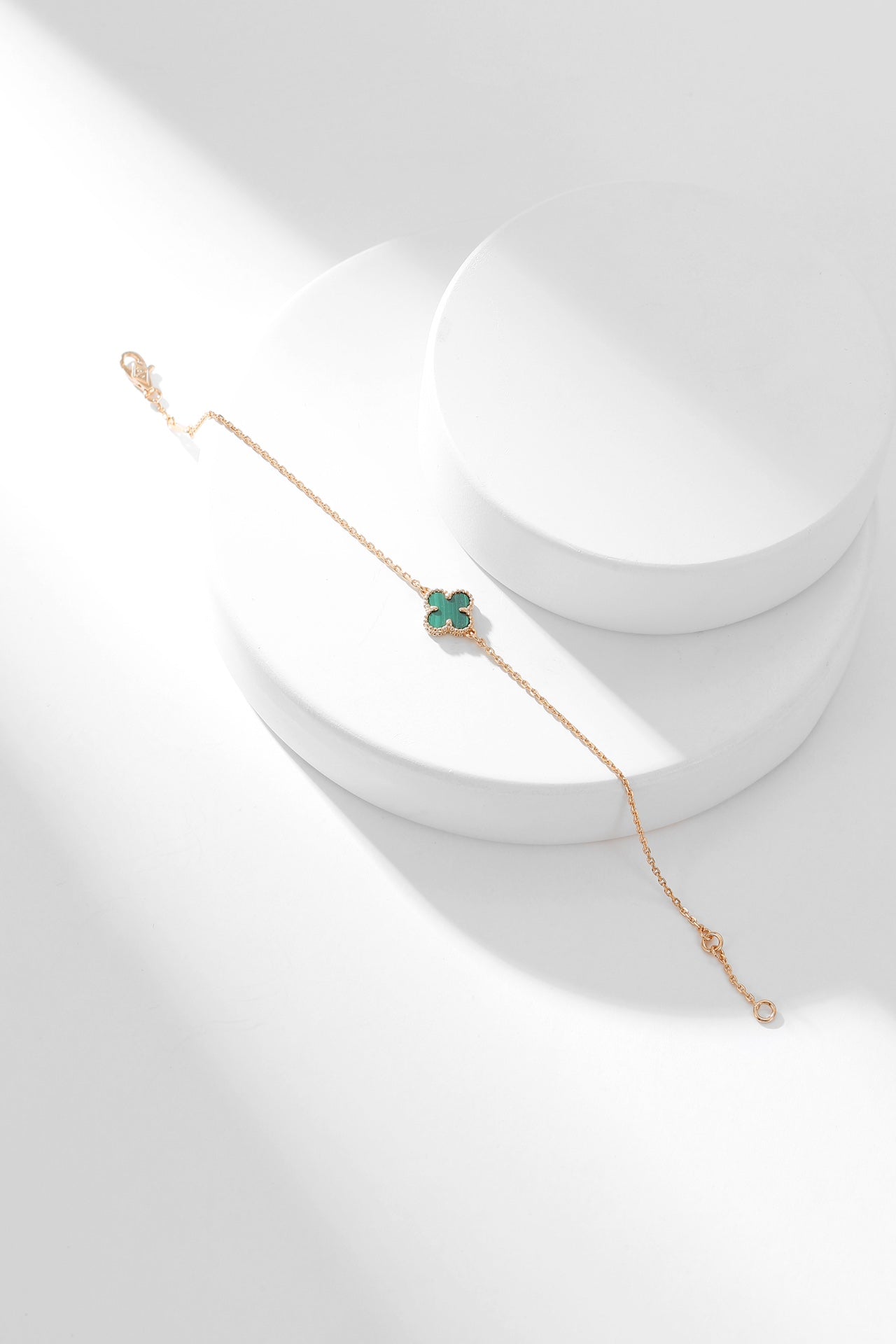 [CharmAmor]CLOVER BRACELET MALACHITE 1 MOTIF