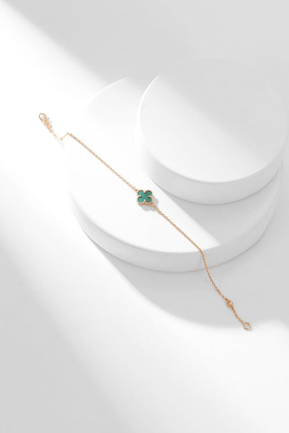 [CharmAmor]CLOVER BRACELET MALACHITE 1 MOTIF
