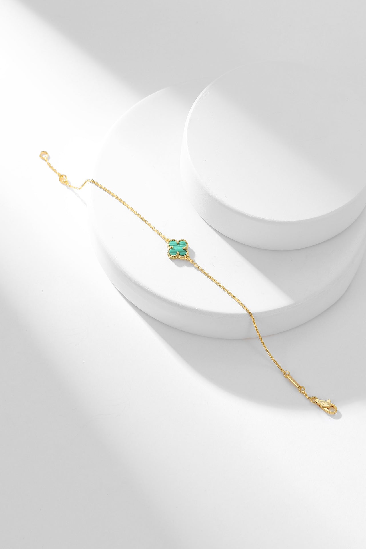 [CharmAmor]CLOVER BRACELET MALACHITE 1 MOTIF