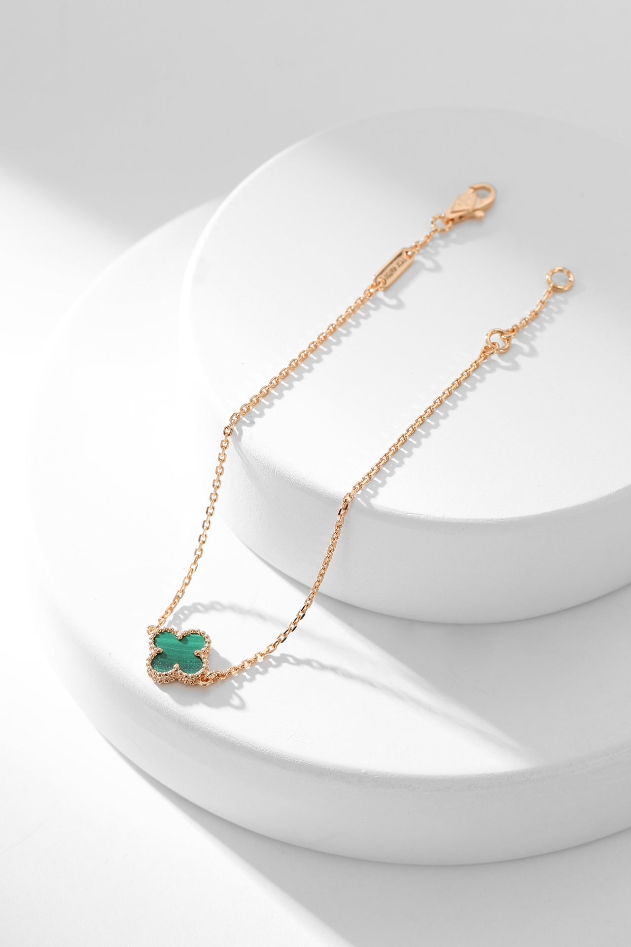 [CharmAmor]CLOVER BRACELET MALACHITE 1 MOTIF