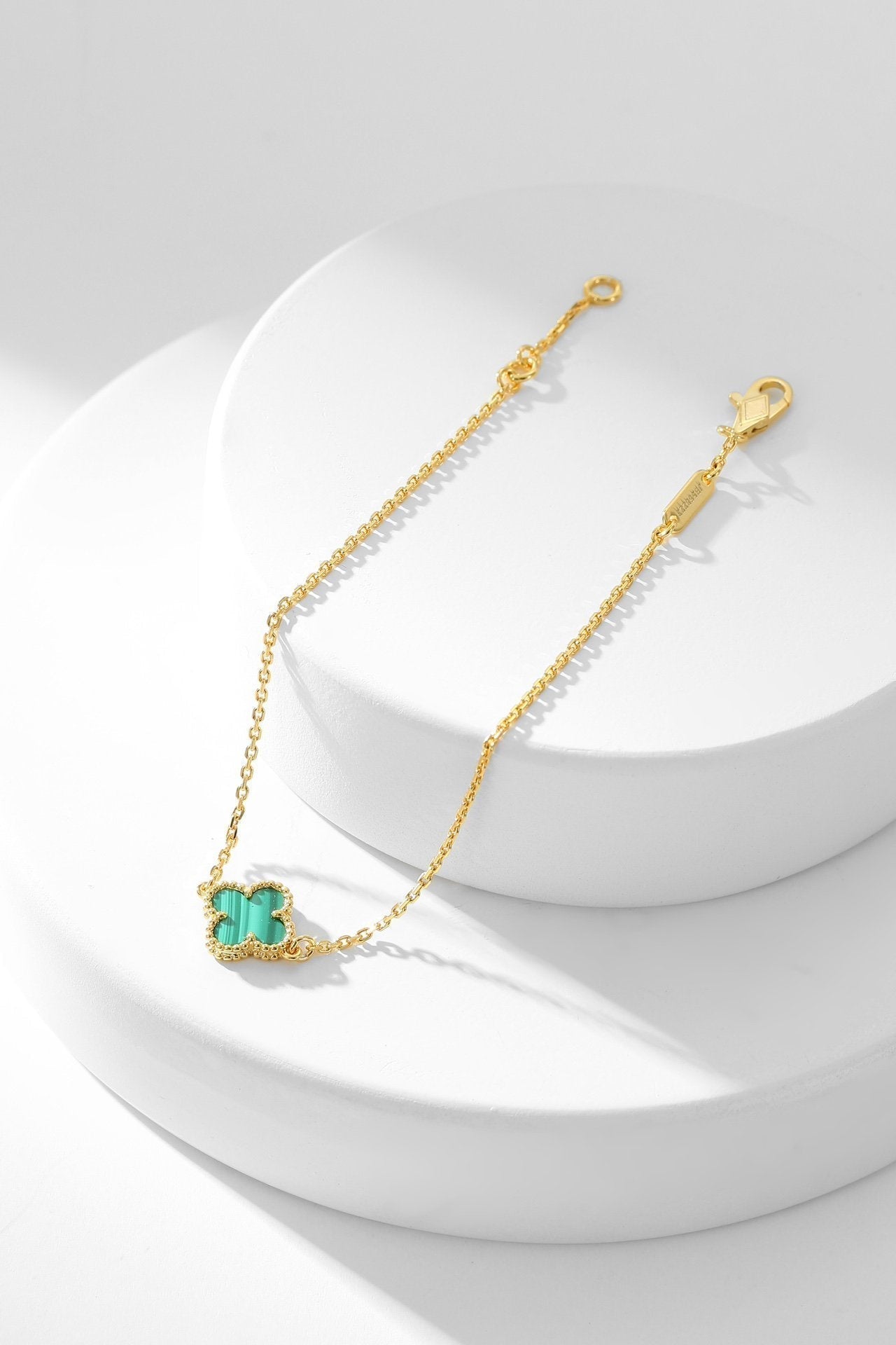 [CharmAmor]CLOVER BRACELET MALACHITE 1 MOTIF