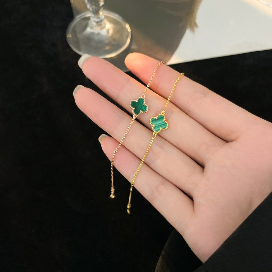 [CharmAmor]CLOVER BRACELET MALACHITE 1 MOTIF
