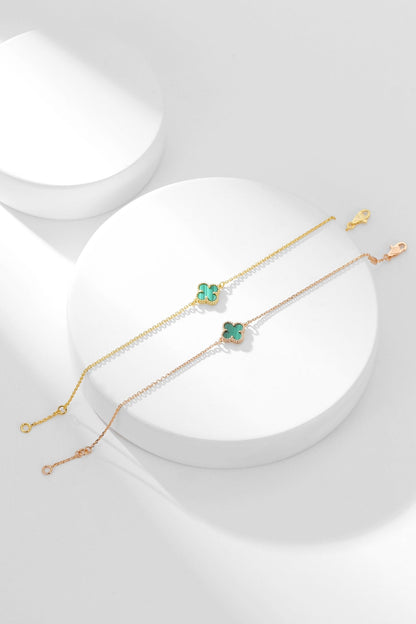 [CharmAmor]CLOVER BRACELET MALACHITE 1 MOTIF