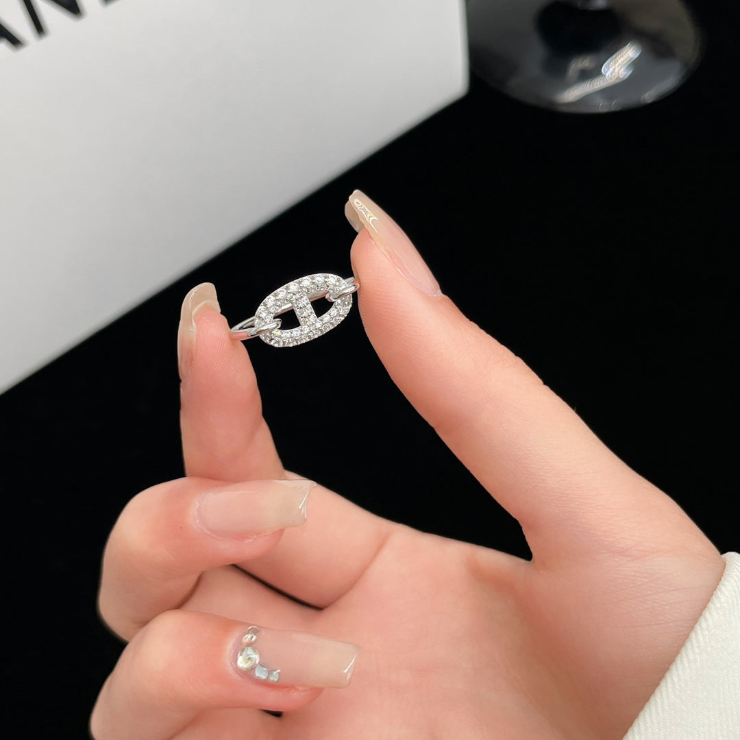 [CharmAmor]RONDE SMALL SILVER DIAMOND RING