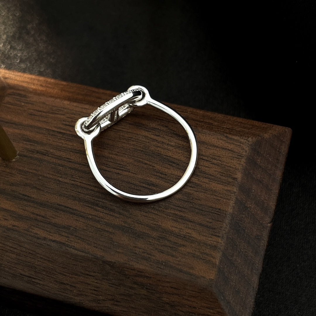 [CharmAmor]RONDE SMALL SILVER DIAMOND RING