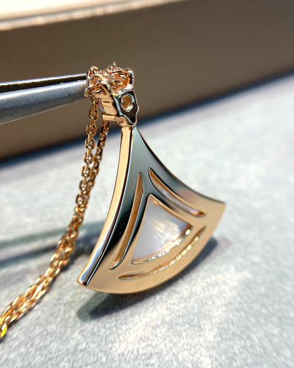[CharmAmor]DREAM MOP DIAMOND PAVED PINK GOLD NECKLACE