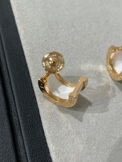 [CharmAmor]ZERO 1 PINK GOLD CERAMIC EARRINGS