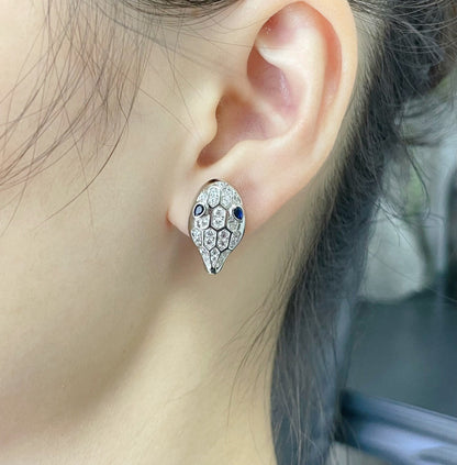 [CharmAmor]SERPENT DIAMOND STUD EARRINGS