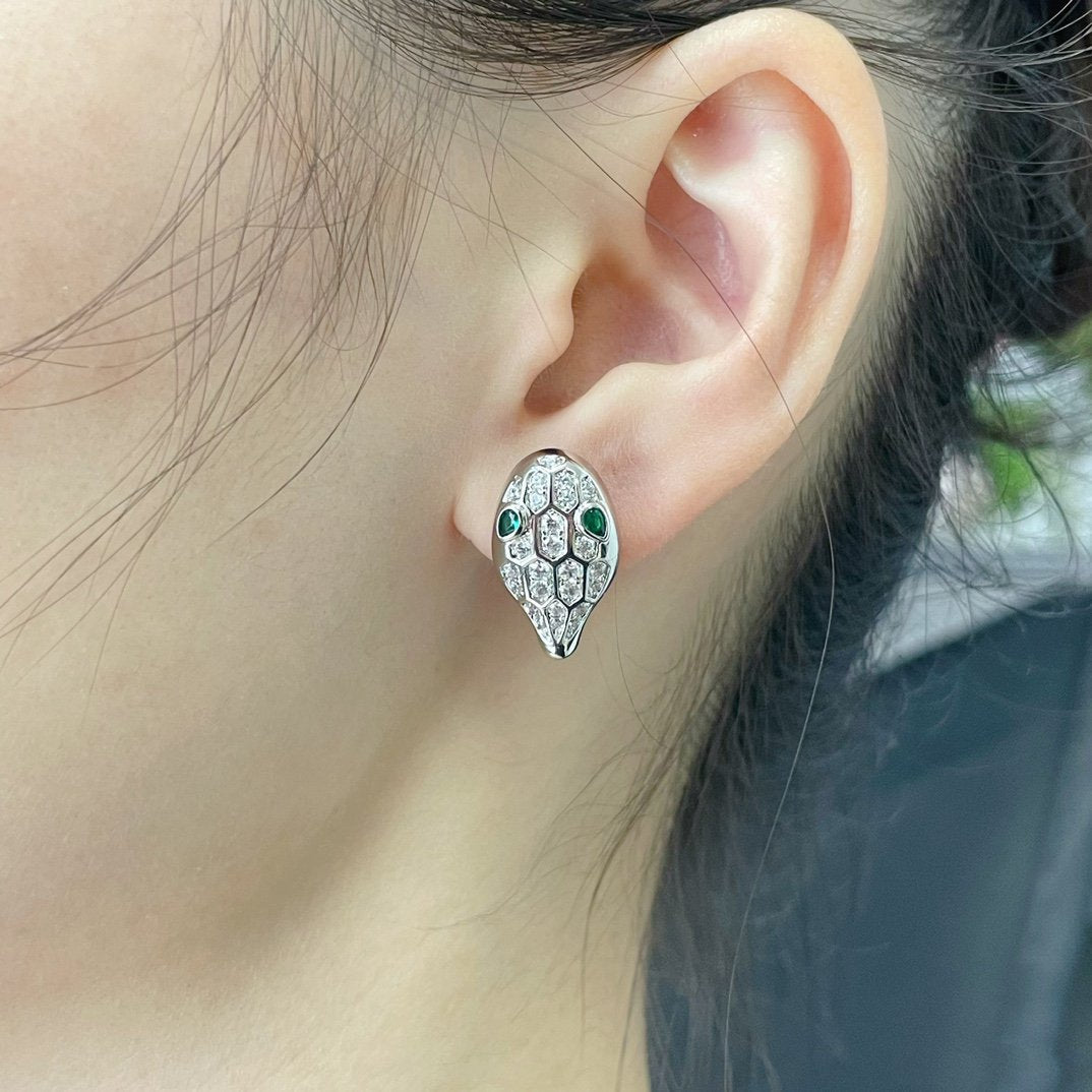 [CharmAmor]SERPENT DIAMOND STUD EARRINGS